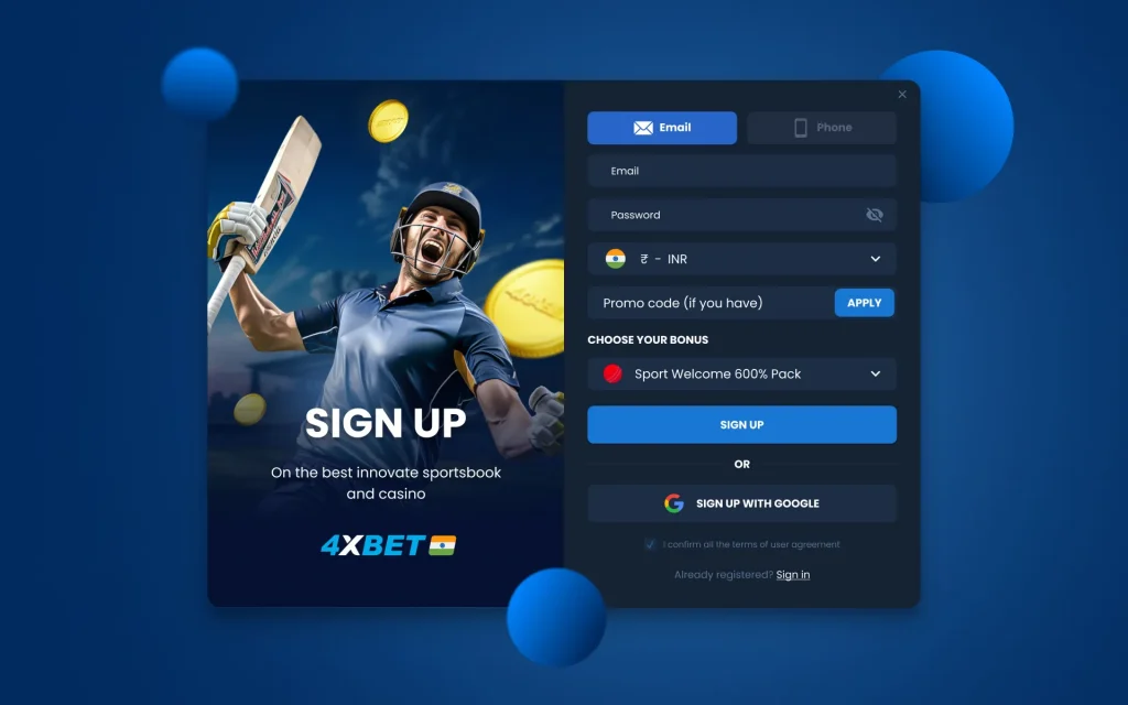 How to Register at 4xBet