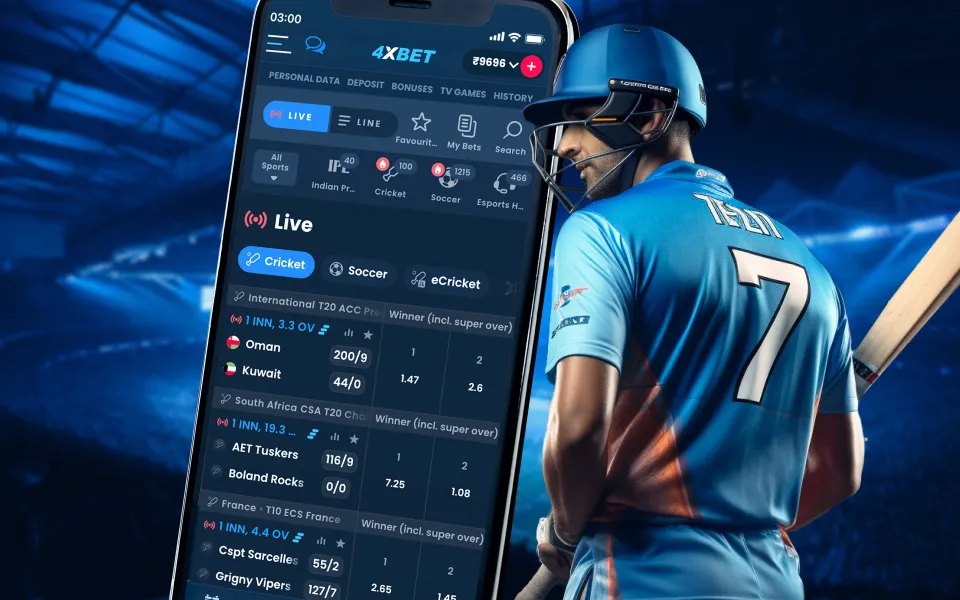 Live Cricket betting 4xbet