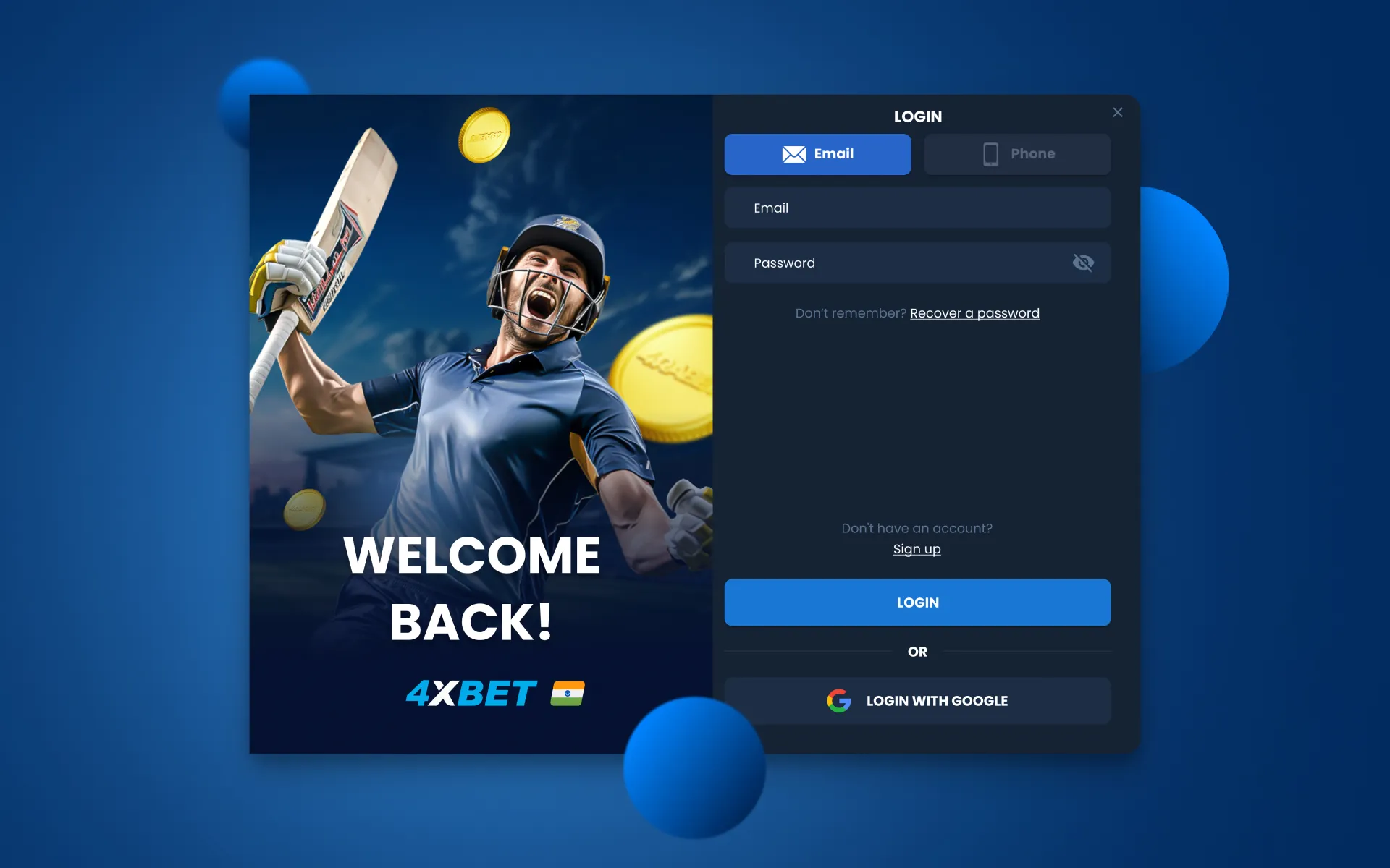 4xBet Sign-in to the website